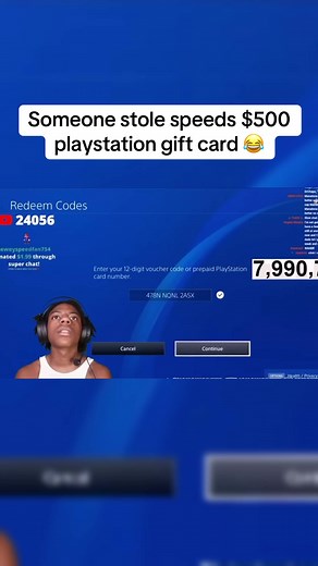 Speed's $500 PlayStation Gift Card Stolen Moment 😂