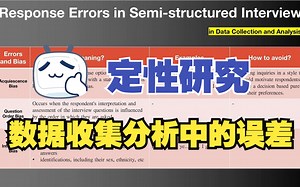 EP.29 定性研究Semi-structured interview数据收集分析中的误差①（如何写limitations）
