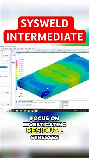 SYSWELD Residual Stress in 3D Welds — Simplified! #shorts