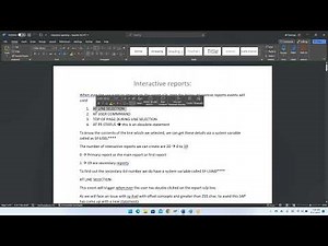 Interactive Reporting Class 1