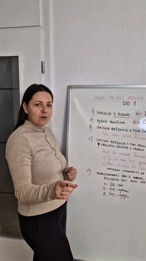Kako da razlažeš/učiš imenice po mojoj metodi? 1️⃣ispisuješ imenicu: kod mene: der Rucksack 2️⃣pišeš njenu množinu: die Rucksäcke, obavezno zaokružujući nastavak za množinu, ovdje je preglas -e 3️⃣Formiraš izjavnu rečenicu sa tom imenicom: Hast du einen Rucksack? 4️⃣Formiraš upitnu rečenicu sa tom imenicom, ali mijenjaš vrijeme u odnosu na prethodnu rečenicu: ➡️Hast du meinen Rucksack genommen? Zatim odgovaraju i sa da i sa ne 1) Ja, ich habe deinen Rucksack genommen 2) Nein, ich habe nicht dein