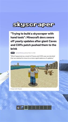 Mojang stopped doing BIG updates and here's why. #minecraftupdate #minecraft #cavesandcliffsupdate