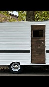 Building a custom WOOD DOOR for our camper - Camper Rebuild Episode 40 pt 2