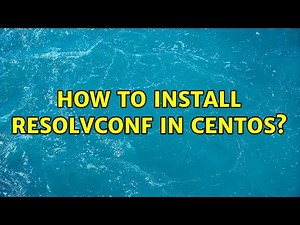How to install resolvconf in centos?