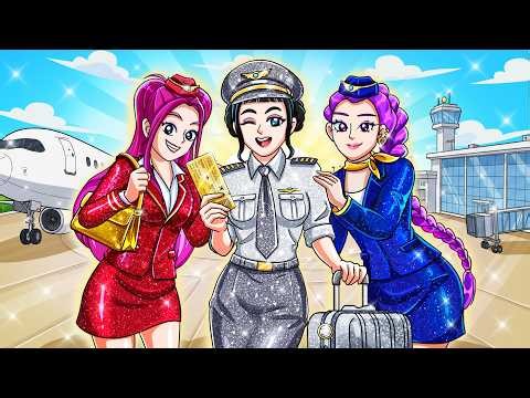 KPop Demon Hunters: Diamond, Ruby & Sapphire Huntrix on the Airplane! | KPop Demon Hunters Animation