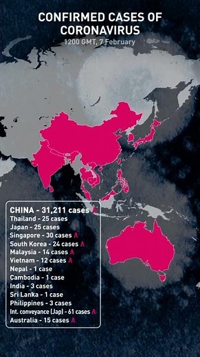Coronavirus spread map