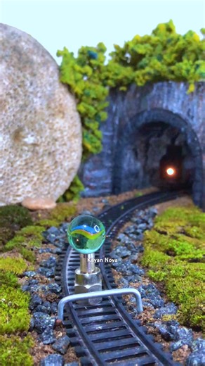 🚂💥TRAIN vs GLASS BALL AND IRON GATE 🚂🚧-model train #shortvideo