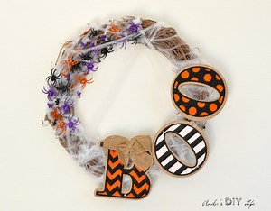 DIY Halloween Wreath - Easy And Under $10 (With Video) - Anika's DIY Life