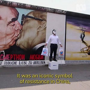 To mark the anniversary of the Tiananmen Square massacre, artist Badiucao staged a global performance - he asked everyday people to adopt the pose of the iconic #TankMan. | ABC iview