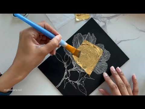 How To Apply Gold Leaf On Canvas? Gilding for beginners with gold foil sheets