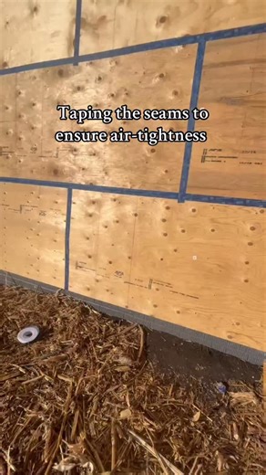 We tape our seams to ensure airtightness! #construction #newbuild #builder | Performance Builders LLC