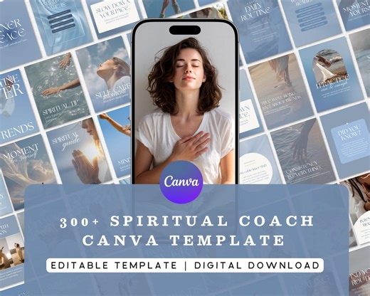 300  Spiritual Coach Canva Templates for Instagram, Holistic Wellness & Life Coach Social Media Content, Editable Instagram Posts - Etsy