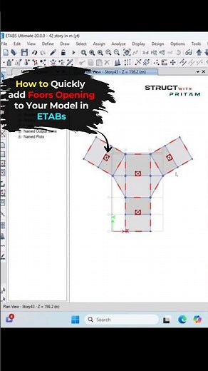 how to make Floor opening in etabs