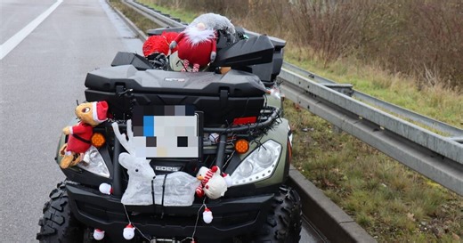 Mannheim: Schwerer Unfall auf A6 mit weihnachtlich geschmücktem Quad