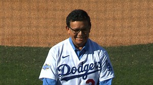 Valenzuela throws out first pitch