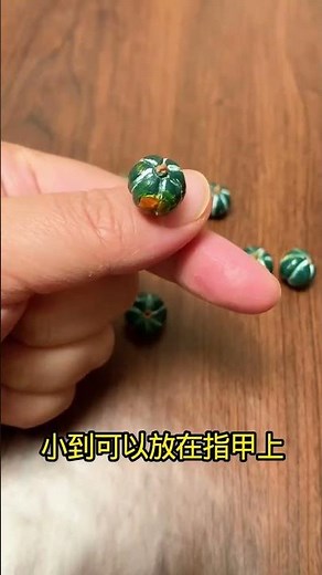 Miniature Baby Pumpkin Scene Crafted from Clay