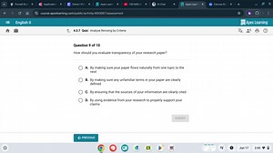 How should you evaluate the transparency of your research paper... | Filo