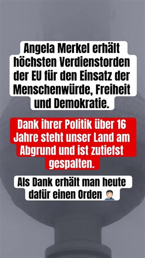 Angela Merkel erhält höchsten Orden der EU! #deutschland #news #politik