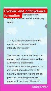 Cyclone 🌀 and anticyclones formation geography