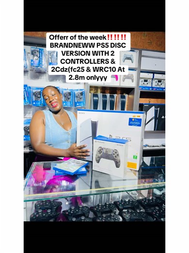 Brand new ps5 available at 2.8m onlyy comes with two brandneww cdz here at game tech uganda#kampala_uganda🇺🇬🇺🇬🤝#fypシ゚viral🖤tiktok ##gamingontiktoktrending #playstation #ps5console #gamers #onthisday