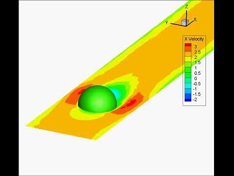 Moving Sphere Fluent Dynamic Mesh Animation with 6 DOF Rigid Body Solver