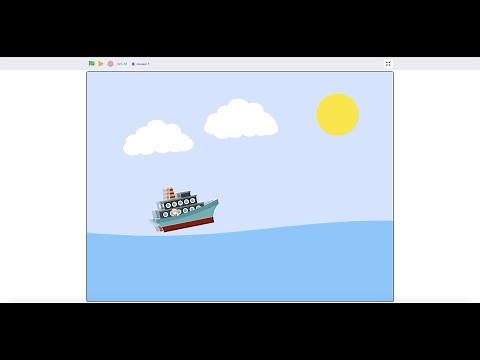 How to make water and a boat float on water in Scratch | Scratch Tutorial!