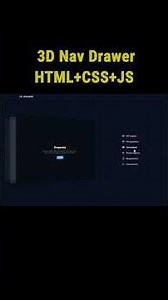3D Nav Drawer: CSS Perspective Magic #javascript #css #html