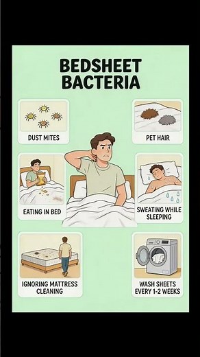 Your Bed Sheets Are DISGUSTING — Here's Why You Must Wash Them Weekly 🛏️🦠 #toiletscleaning #trending