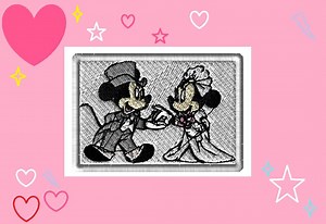 Mickey and Minnie Mouse Wedding Embroidery Pattern Download (files ONLY) - Etsy UK