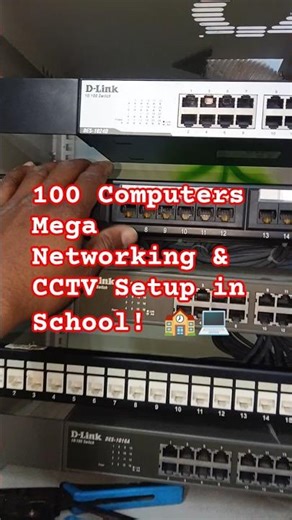 100 Computers Mega Networking & CCTV Setup in School! 🏫💻. #school #computer #new #lifestyle