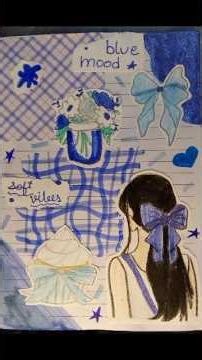 Soft blue ASMR journal | Calm blue vibes 🔵 #journal #journaling #aesthetic #blue #asmr #shorts