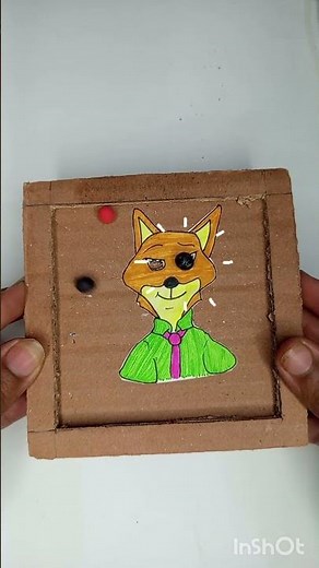 Zotopia 2 Nick Wilde Cardboard Pinball Game #DIY #zootopia​ #trendingreels​ #game #satisfyling