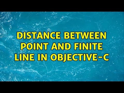 Distance between point and finite line in objective-c