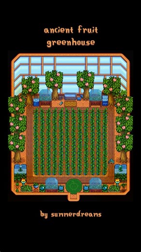 ancient fruit greenhouse design 🦋 #stardewvalley