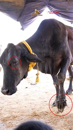Someone Ran Over This Cow’s Leg | Her Tears Told The Whole Story #cow #rescue #animals #fyp #shorts