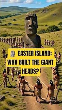 🗿 Easter Island: Who Built the Giant Heads? #history #historyvault #historyshorts
