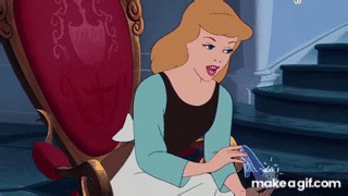 Cinderella Tries On the Glass Slipper | Disney Princess on Make a GIF
