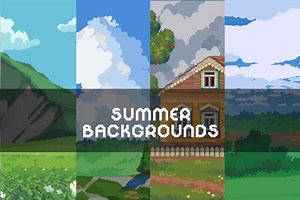 Free Summer Pixel Backgrounds by Free Game Assets (GUI, Sprite, Tilesets)
