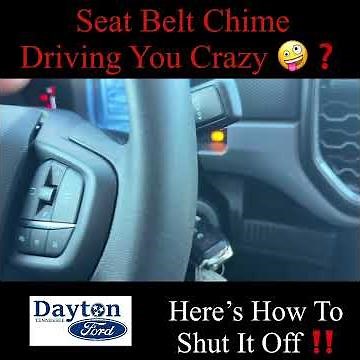 How to deactivate the seatbelt chime. Deactivating the seatbelt reminder system.