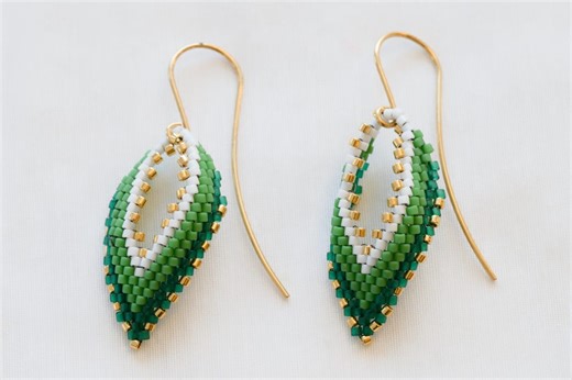 Russian Leaf Earrings (pair) - Etsy