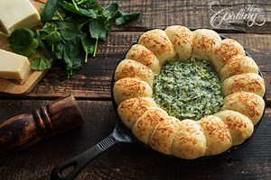Skillet Bread Four Cheese Spinach Dip Recipe