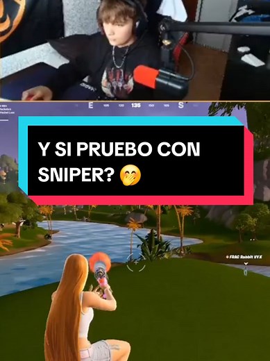 Probando suerte con el sniper en Fortnite 🤭