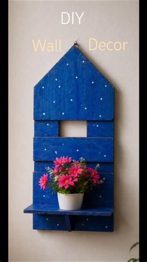 DIY Cardboard Wall Shelf 😍 Easy Room decor DIY #shorts #wallhanging #decoration #diy #trending #craf