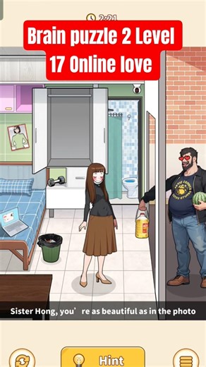 Help the man disguise as a beauty: Level 17 Online Love #brainpuzzle #explore #fun #gameplay #games