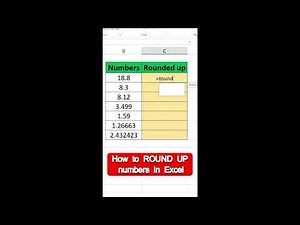 How to Round UP numbers in Excel!