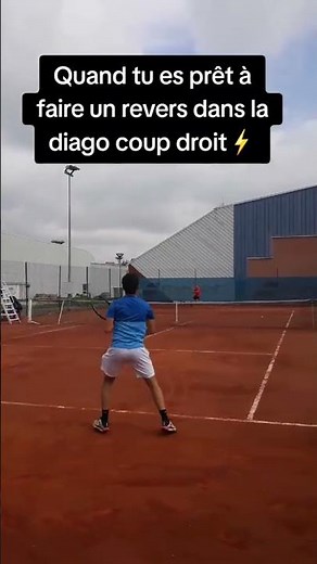 Quand tu es prêt à faire un revers dans la diago coup droit ⚡ #tennis #tennisplayer #tennispoint