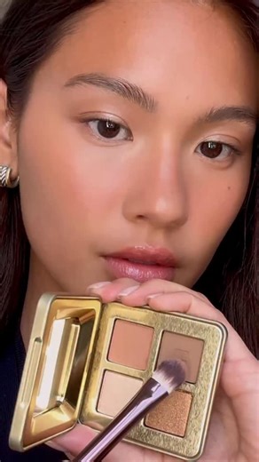 Elevated definition. Effortless application. Our multi-finish Curator Eyeshadow Palettes come in a variety of rich textures to create endless modern looks—for every mood—in minutes. @gabbiesul wears: Curator Eyeshadow Palette in Futurist Voyeur Waterproof Gel Eyeliner in Cave Unlocked Instant Extensions Mascara in Black Shape & Sculpt Lip Liner in Uncover Unlocked Satin Crème Lipstick in Dahlia | Hourglass Cosmetics