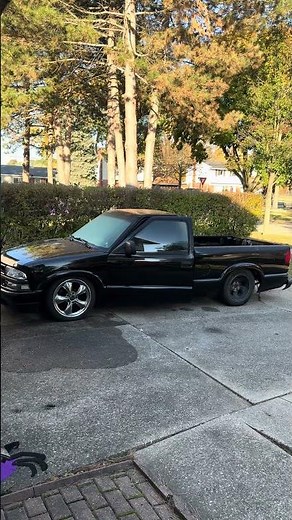 Black widow Neighbor Hater muffler sound. 5.3l swap s10. 3” true duals exhaust. #s10 #builtnotbought