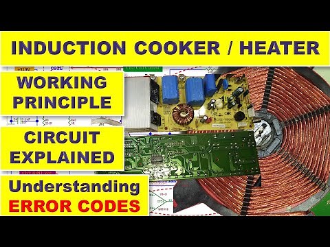 #296 Induction Cooker / Heater Explained Circuit Diagram, Error Codes Troubleshooting