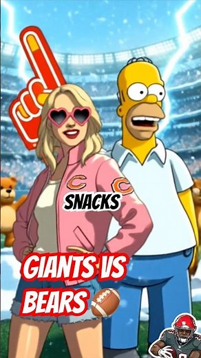 Margot Robbie Mimici Video — Giants vs Bears #shortsvideo